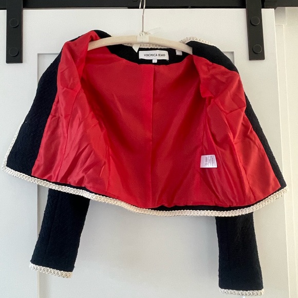 Veronica Beard Mabel Tweed Jacket Navy , Size 2 - Picture 10 of 15